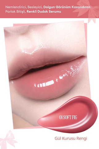Clıo Glaze Lip Serum 01 Soft Fig