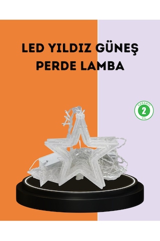 3x3 Metre Yıldız Peri Led Perde Işık Romantik Dekorasyon - Çok Renkli