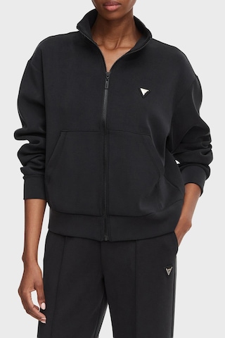 Guess Olympe Regular Fit Dik Yaka Sweat V6yq17k4313 Kadın Sweat V6yq17 K4313 Jblk Siyah