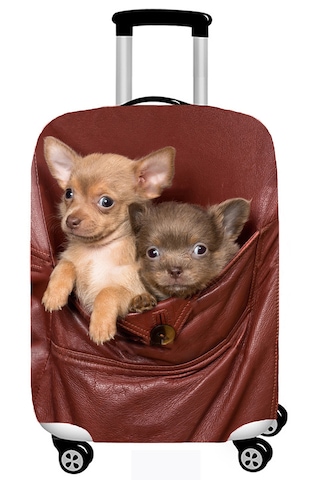 Smart Travel Valiz Koruyucu Kılıfı Kabin Küçük Boy Sevimli Köpekler
