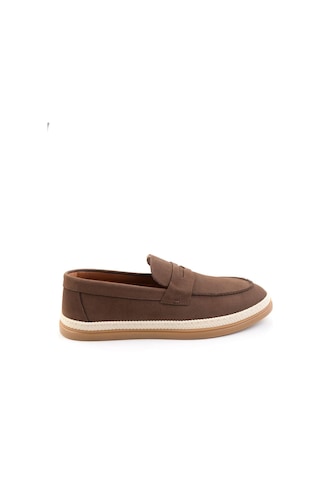 Kahve Hakiki Deri Erkek Loafer Ayakkabı E01594324101 Kahve