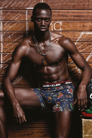 Cazibella Rapçi Desen Lastikli Erkek Boxer-3 Lacivert