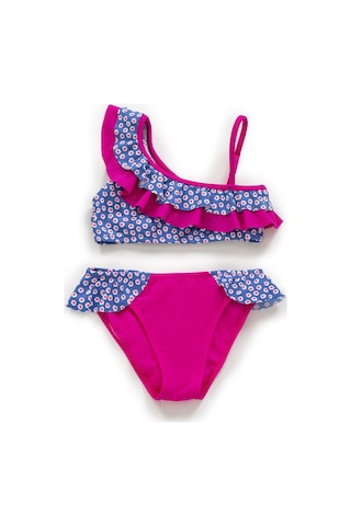 Endeep Kız Çocuk Desenli Bikini Takımı Çok Renkli