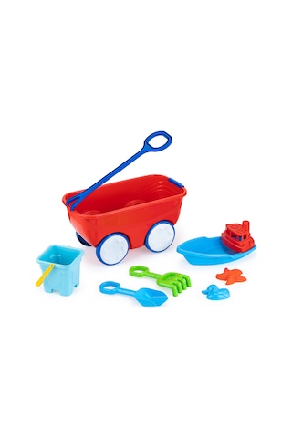 Erdem Toys Gezgin Vagon Oyun Seti Balıkçı Tekneli Kovalı - Kırmızı
