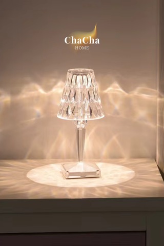 Chacha Home Brilliant Led Masa Lambası & Dekoratif Abajur Şeffaf