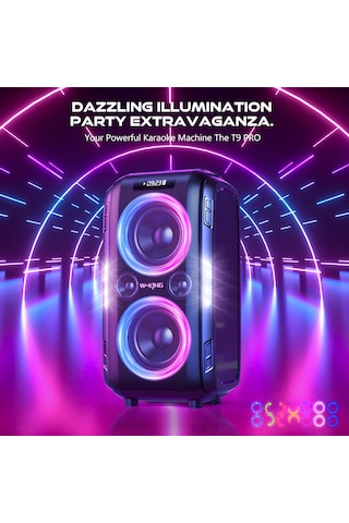 W-King T9 Pro 250w Party Box 24S Bluetooth 5.3 Hoparlör