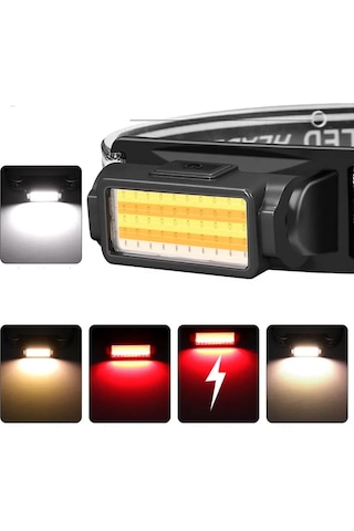 50 Cob Led Kafa Lambası Watton Wt-650 Siyah