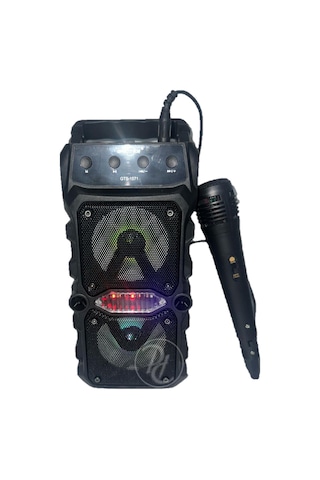 Karaoke Bluetooth Hoparlör Taşınabilir Kablosuz Usb Subwoofer Rgb Işık Fm Sd Mikrofonlu Ses Bombası