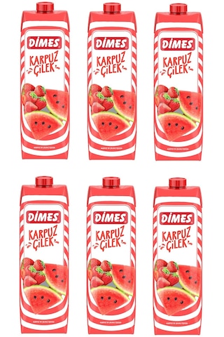 Dimes Karpuz Ve Çilekli İçecek 1 Lt X 6 Adet