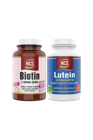 Lutein 15 Mg Astaxanthin 180 Tablet Biotin 180 Tablet Çinko