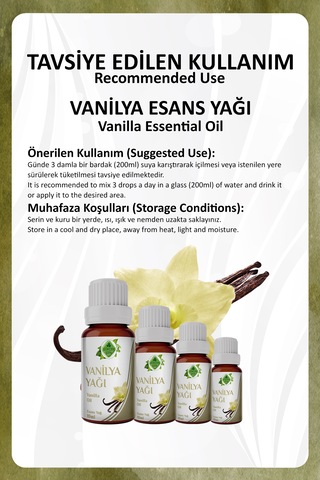 Vanilya Yağı Vanilla Essential Oil 10 Ml.