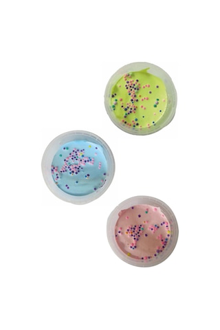 Slime Köpüklü Ele Yapışmayan Slime 3 Lü Pofuduk Slaym Oyun Hamuru Çok Renkli