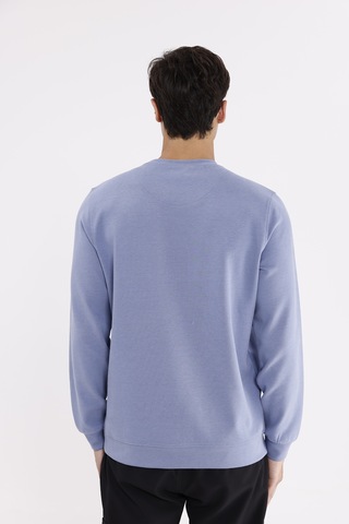 Rowinger Modal Karışımlı Yumuşak Dokulu Rahat Kalıp Esnek Kullanım Sunan Sweatshirt Lightblue
