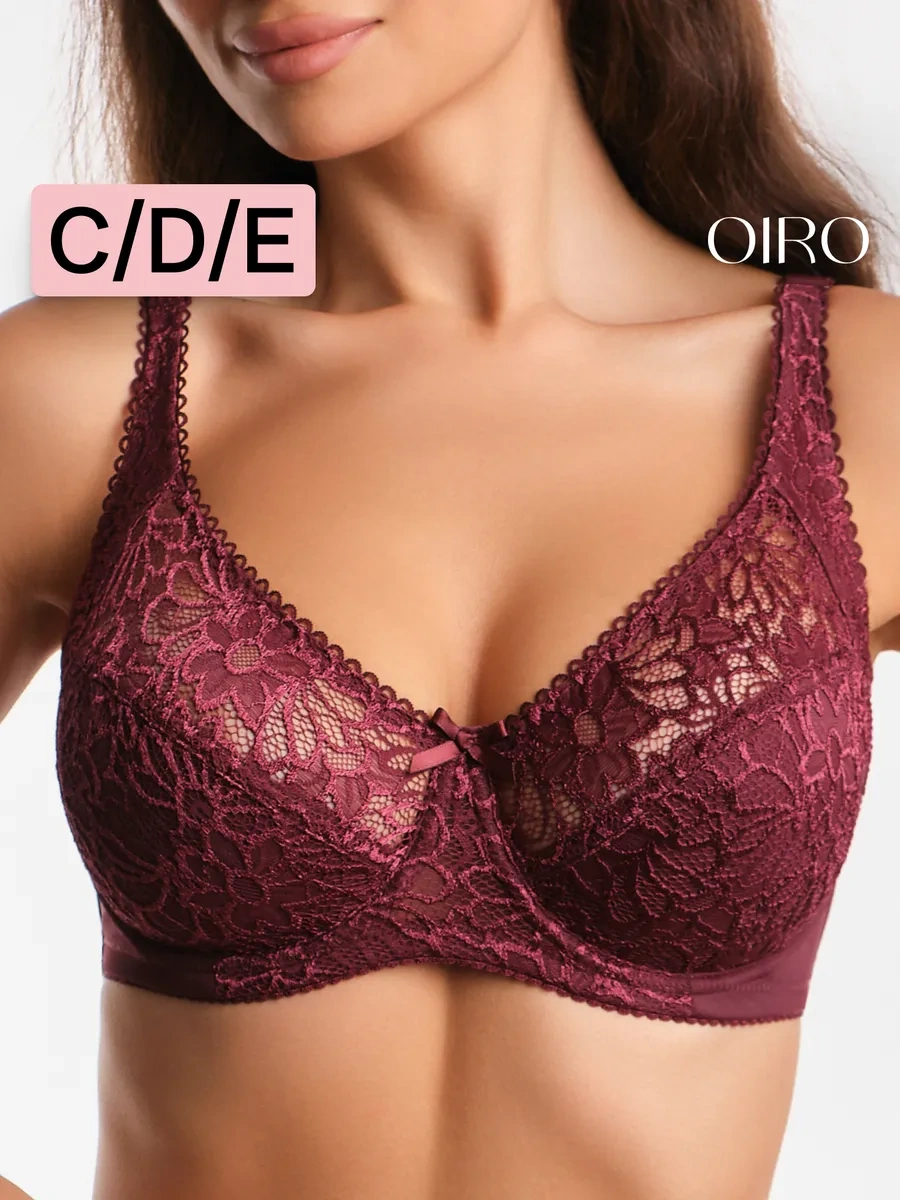 Oıro Dantel Sütyen Büyük Beden 456845389 Bordo