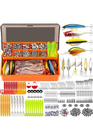 Valkyrie Profesyonel Balık Avı Seti 354 Parça Yem, Kanca, Kurşun, Sahte Yem Kutulu Full Set