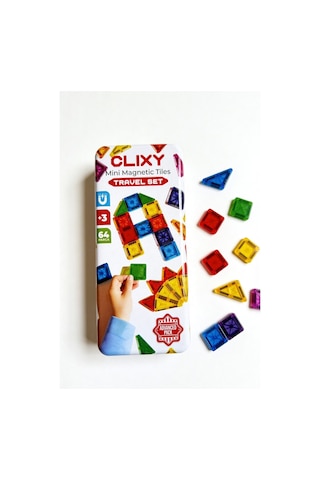 Clixy Mini Manyetik Bloklar 64 Parça Travel  Set
