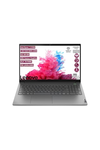Lenovo IdeaPad 3 15ALC6 82KU00T7TX Ryzen 7 5700U 8 GB 512 GB SSD 15.6" Dos Dizüstü Bilgisayar