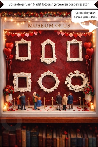 Beyaz Mini Çerçeveler 6 Lı Set Museum Of Us Mini Müze Konseptli Sevgililer Günü Hediyesi Beyaz - 836275270