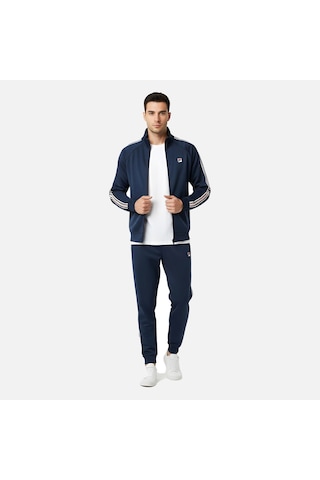 Lacivert Fila Erkek Günlük Eşofman Üstü Biella Taped Pique Track Jacket Fam1093.50004 Lacivert