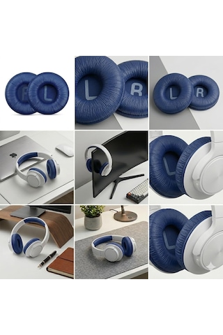 Lexroo Twistify Jbl Ile Uyumlu Kulaklık Pedi Süngeri -mavi- T500bt 510bt 520bt T560bt T600bt T450bt