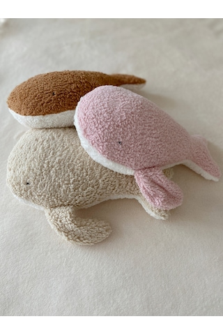 Sevimli Balina Bebek Çocuk Uyku Arkadaşı Pembe/beyaz 38 Cm