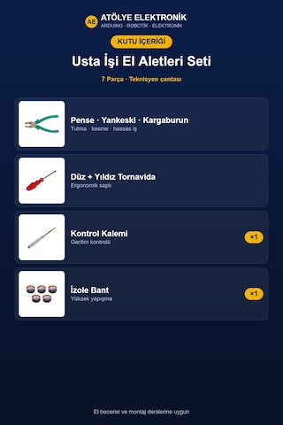 Usta İşi El Aletleri Seti - 7 Parça