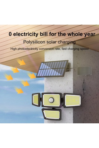 L6380-2 Güneş Enerjili Dış Mekan Işıkları Su Geçirmez Ev Bahçe Siyah Diğer