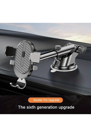 1 Adet Sucker Cep Telefonu Braketi Tablet Araç Montaj Standı Gps Araba Telefon Tutucu Uzatılabilir Kol İle Siyah