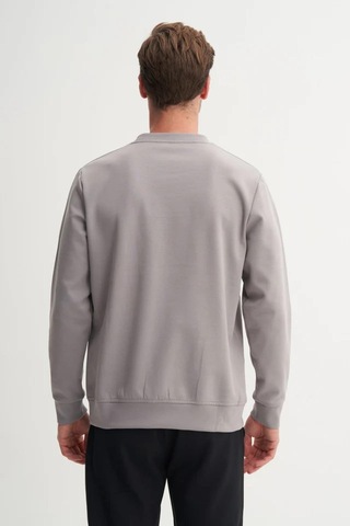 Cazador 53290 Erkek Bisiklet Yaka Sweatshirt Gri