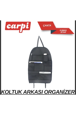 Carub Koltuk Arkası Organizer Kumaş Çanta Siyah