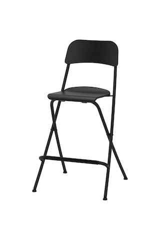 Bar Sandalyesi, Siyah Meridyen 63 Cm, Katlanabilir Bar Sandalye Siyah