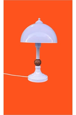 Piedre Sıvama Metal Abajur Beyaz Beyaz