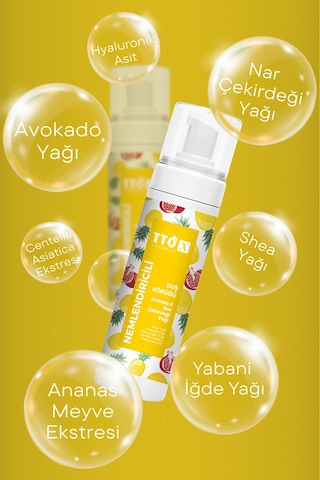 Tto X Nemlendiricili Duş Köpüğü Ananas&Nar Çekirdeği Yağı 200Ml