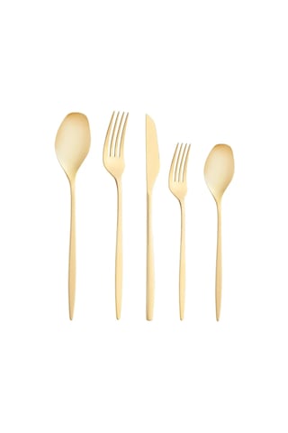 Emsan Alisa Parlak Gold 60 Parça 12 Kişilik Çatal Kaşık Bıçak Takımı