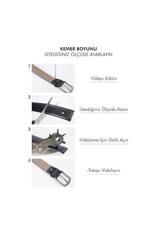 Tudors Erkek %100 Hakiki Deri 4 Cm Spor Kahverengi Kemer-30073