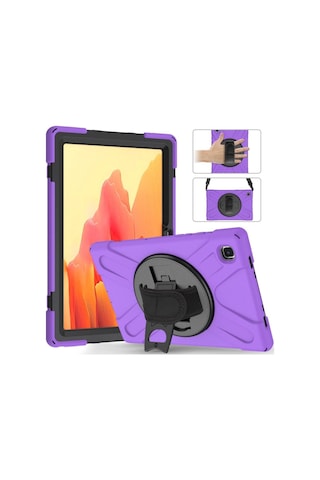 Samsung Galaxy Uyumlu T220 Tab A7 Lite 8.7 Kılıf Amazing Tablet Kapak - Mor