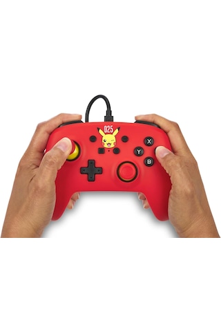 Nintendo Switch Oyun Kolu Kablolu Lisanslı Laughing Pikachu Pokemon 025 Powera Oled, Switch 2