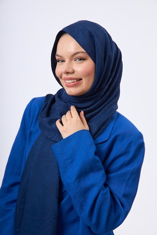 Mirsoy Scarf Velora Modern Desen Şal Lacivert