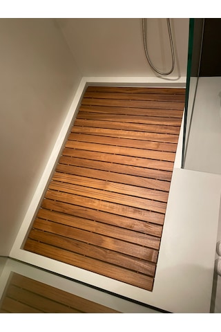 Katlanabilir Ahşap Duş Izgarası (Teak Ağacı)