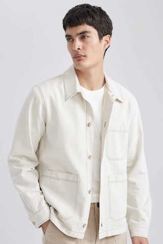 DeFacto Regular Fit Polo Yaka Keten Karışımlı Düğmeli Cepli Yazlık Gömlek Ceket B4529AX24SPBG307