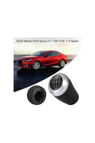 Symbee Mazda 3/5/6/cx-7/mx-5 2003-2017 İçin 6 Vites Manuel Vites Topu - Kolay Kurulum, Direkt Değiştirme, Dayanıklı Abs+pvc+pu Malzeme Siyah