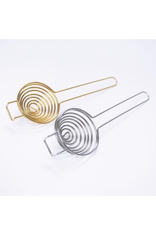 Spiral Paslanmaz Çelik Yumurta Akı Ayırıcı Taşınabilir Yumurta Sarısı Ayırıcı Bölücü Uzun Saplı Mutfak Malzemeleri İçin Yumurta Aletleri Gümüş