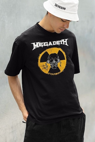 Megadeth Baskılı Unisex Oversize Müzik Grubu Tişört Siyah