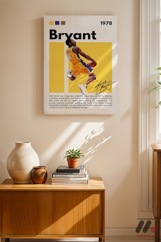 Kobe Bryant Basketbol Posteri, Çerçevesiz Yüksek Kalite Duvar Afişi - Spor Severlere Hediye