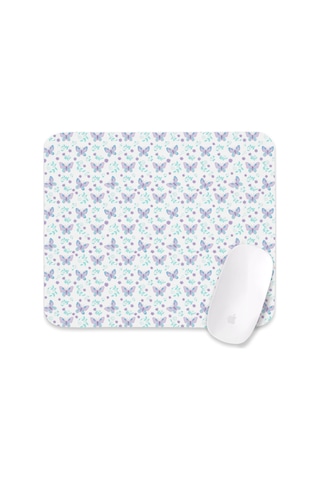 Butterfly Desenli Mouse Pad, Kaymaz Kauçuk Taban, Su Geçirmez, Pürüzsüz Dokulu, 27x32cm-a11