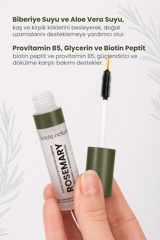 Bade Natural Besleyici Ve Güçlendirici Biberiye Kaş Kirpik Bakım Serumu