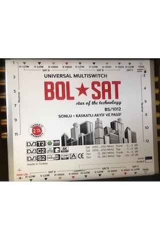 Bolsat Bs-10/12 Sonlu+Kaskatlı Santral Adaptör Dahil