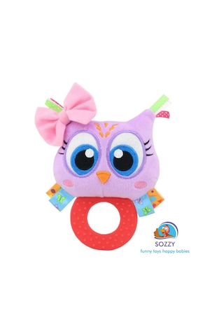 Sozzy Toys Çıngıraklı Dişlik Baykuşum Çok Renkli