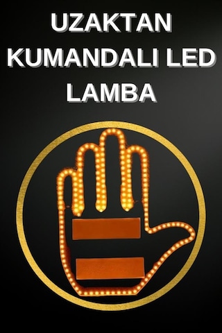 Led Işık El İşareti Araç Camı İçin Uzaktan Kumandalı 1