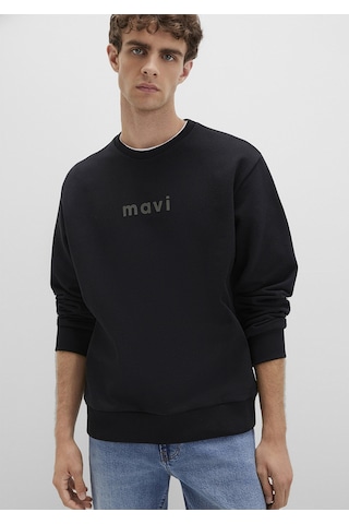 Mavi - Mavi Logo Baskılı Siyah Sweatshirt 0s10556-900 Siyah